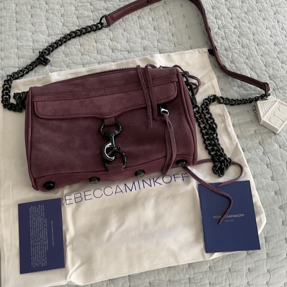 Rebecca Minkoff Handbags - Rebecca Minkoff dk purple leather xbody bag 9”x6”